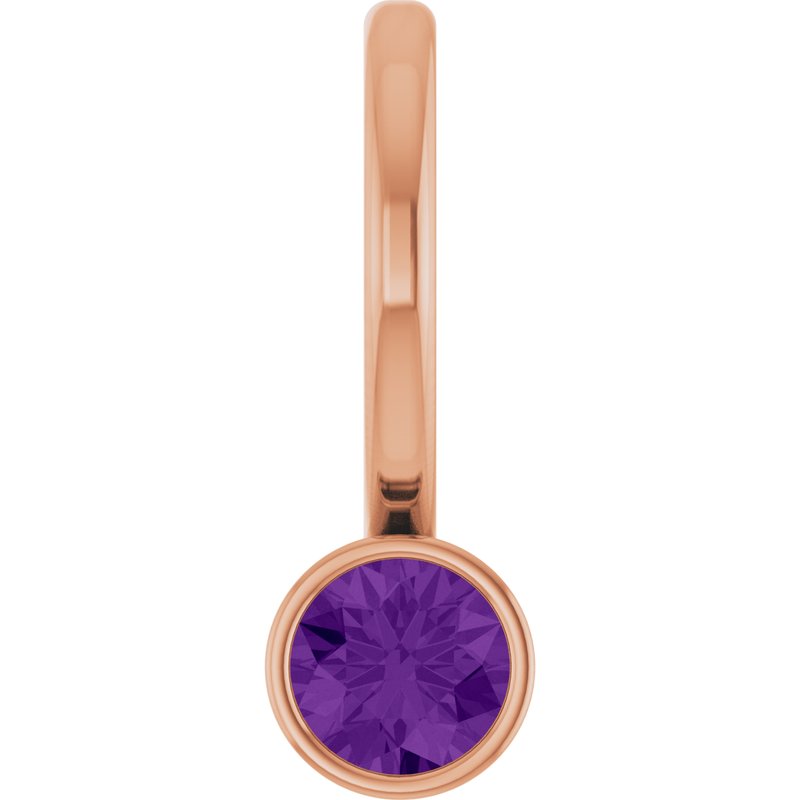 Bezel-Set Solitaire Charm/Pendant