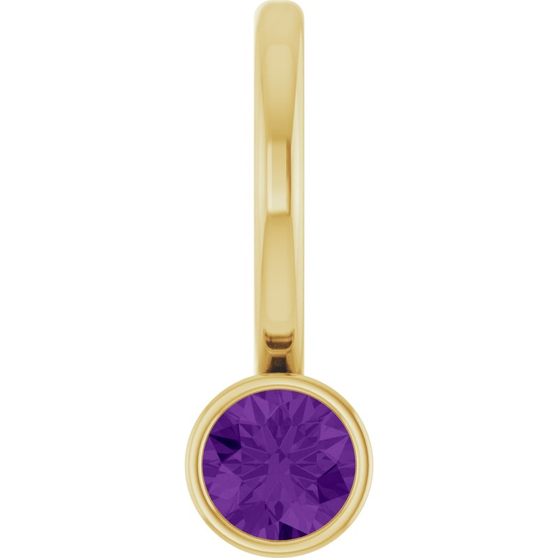 Bezel-Set Solitaire Charm/Pendant