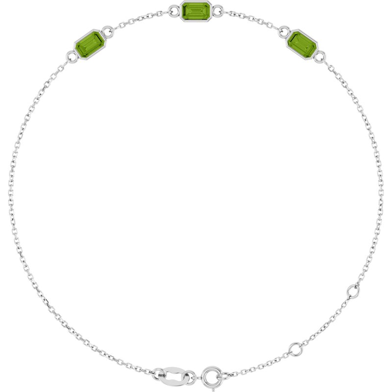 Bezel-Set Link Bracelet