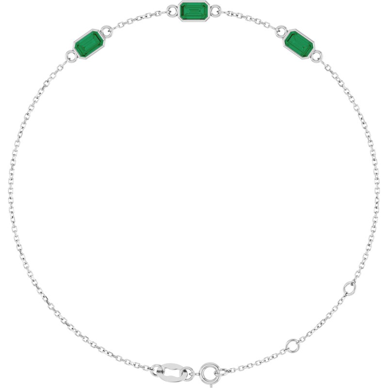 Bezel-Set Link Bracelet
