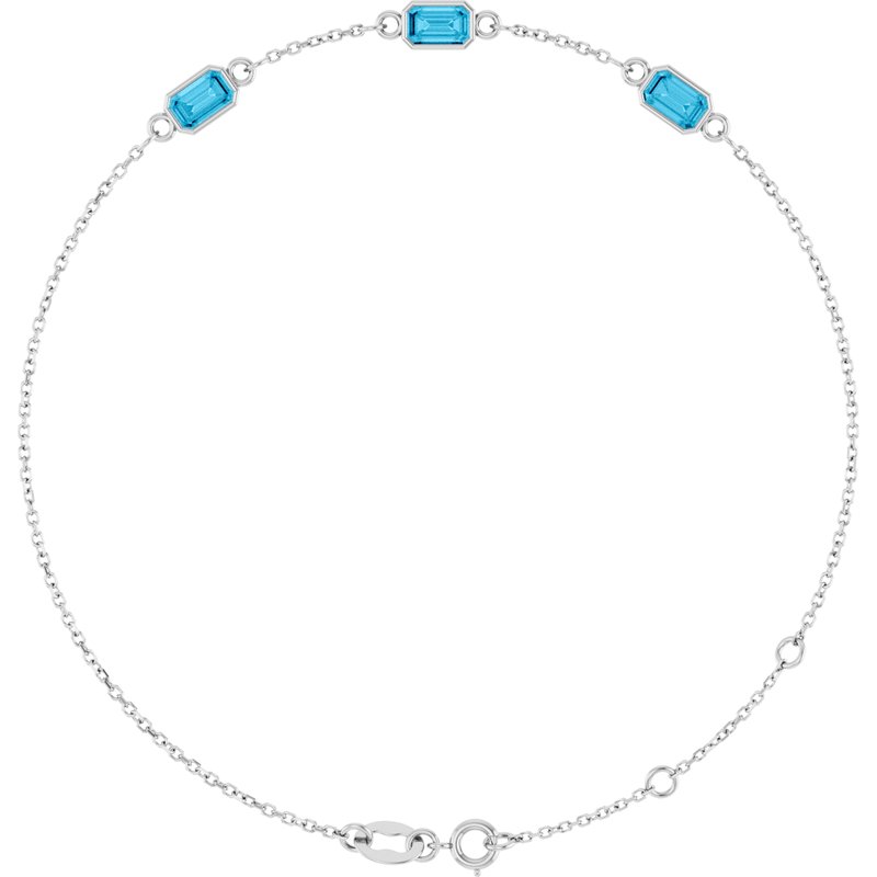 Bezel-Set Link Bracelet