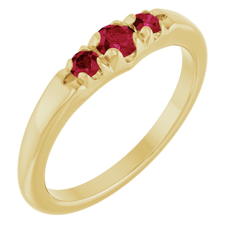 French-Set Accented Ring