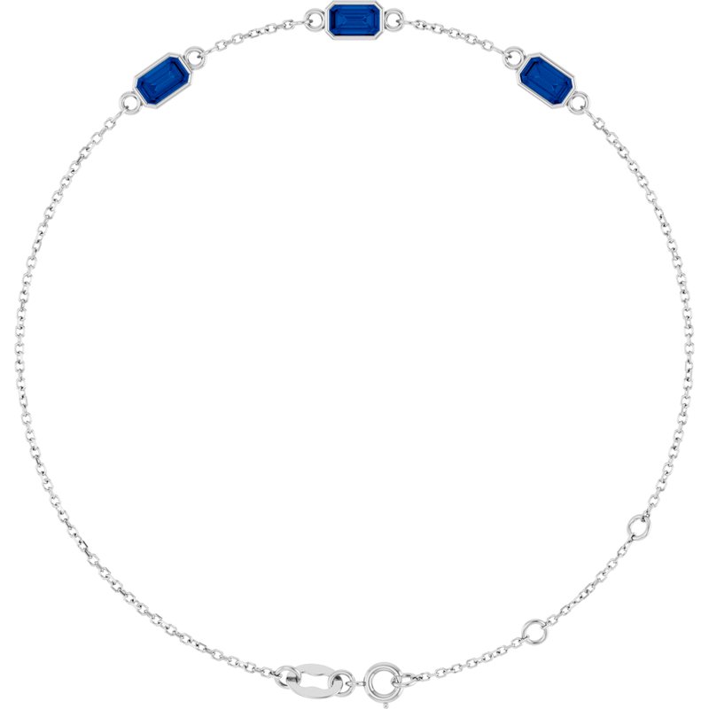 Bezel-Set Link Bracelet